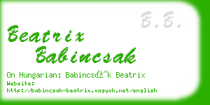 beatrix babincsak business card